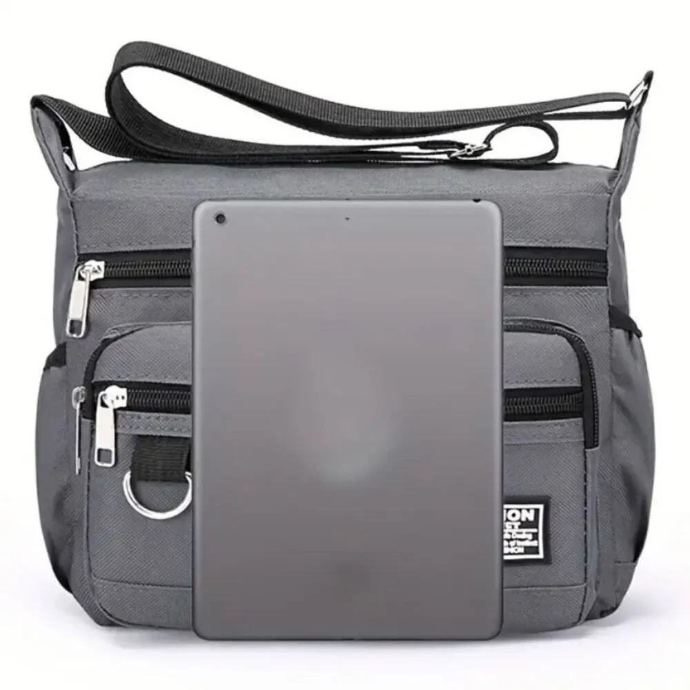 NWT Large Capacity Spacious Multi-Layer shoulder sling Nylon Bag with Zipper Bag